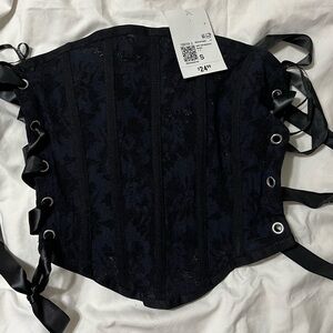 Forever 21 Black Lace-Up Corset Belt